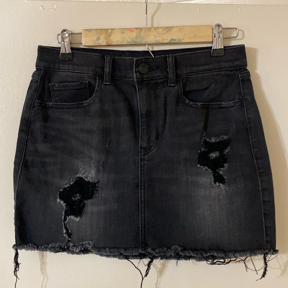 Denim mini skirt